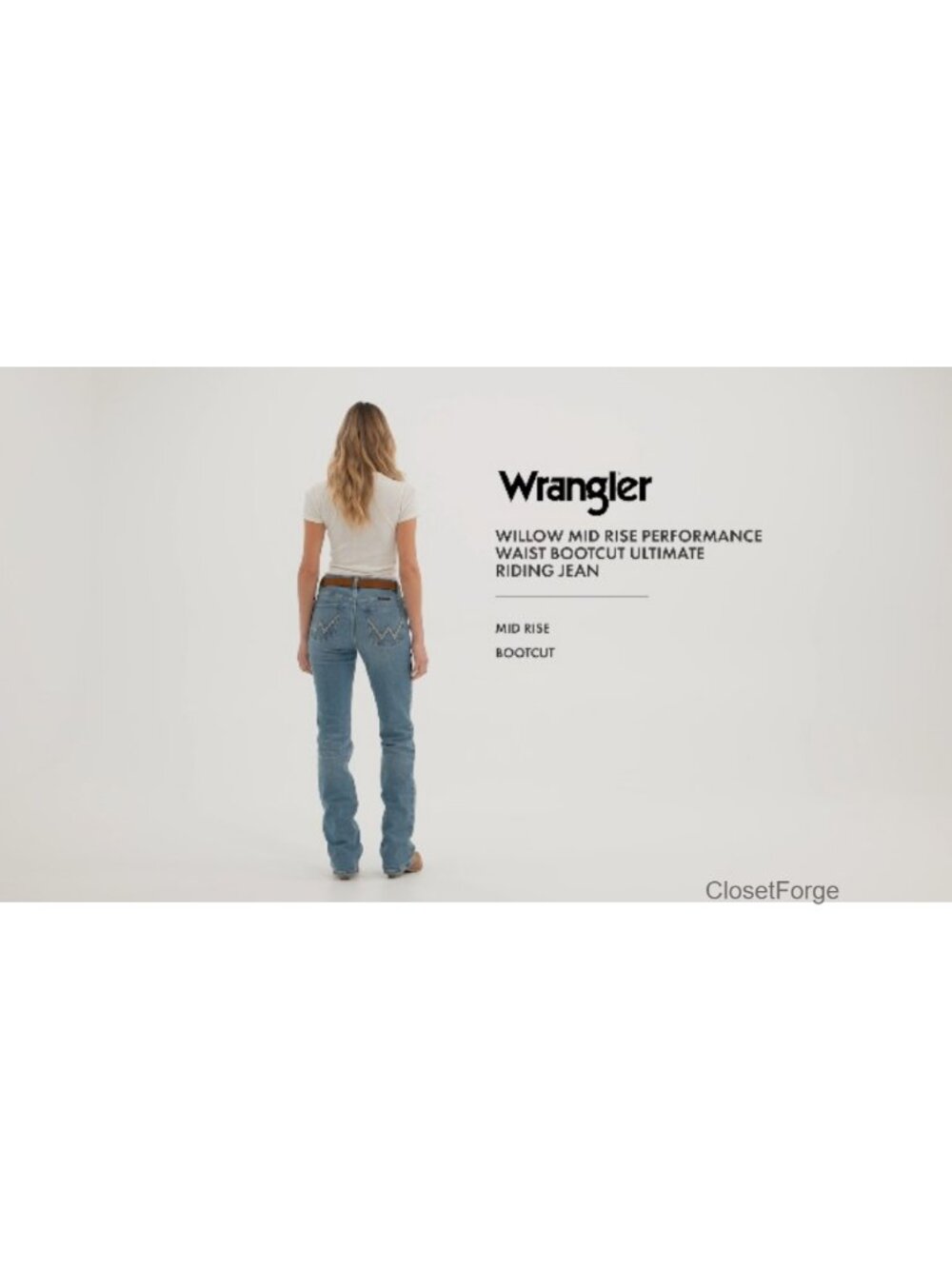 Mid Rise Boot Cut Riding Jean Stretch Western Embroidery - Picture 6 of 6